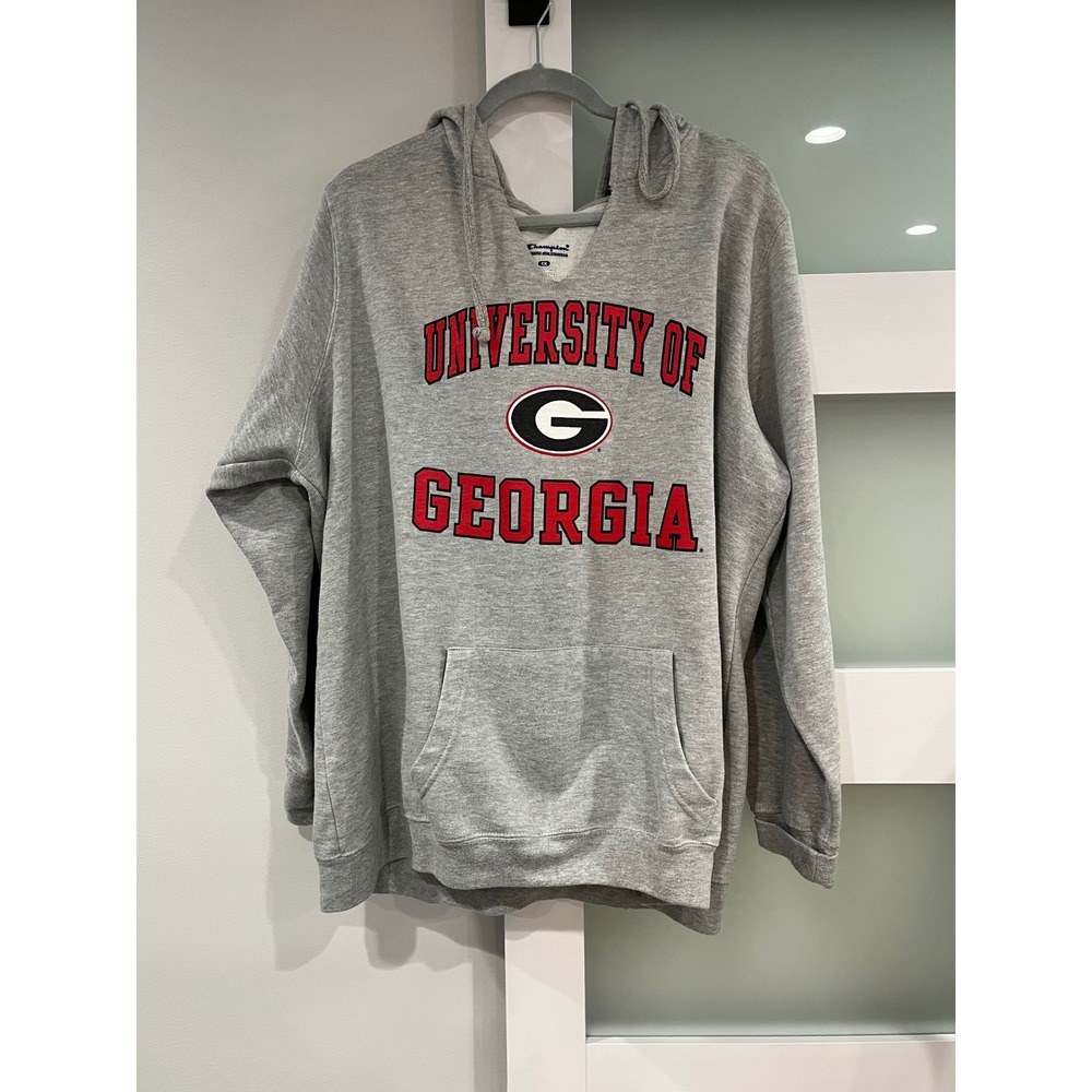 Champion University of Georgia Bulldogs Hoodie v neck Sweatshirt 1X UGA